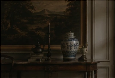 Newly arrived fine art and antiques at Art-Leap Amsterdam, shown in a classical interior