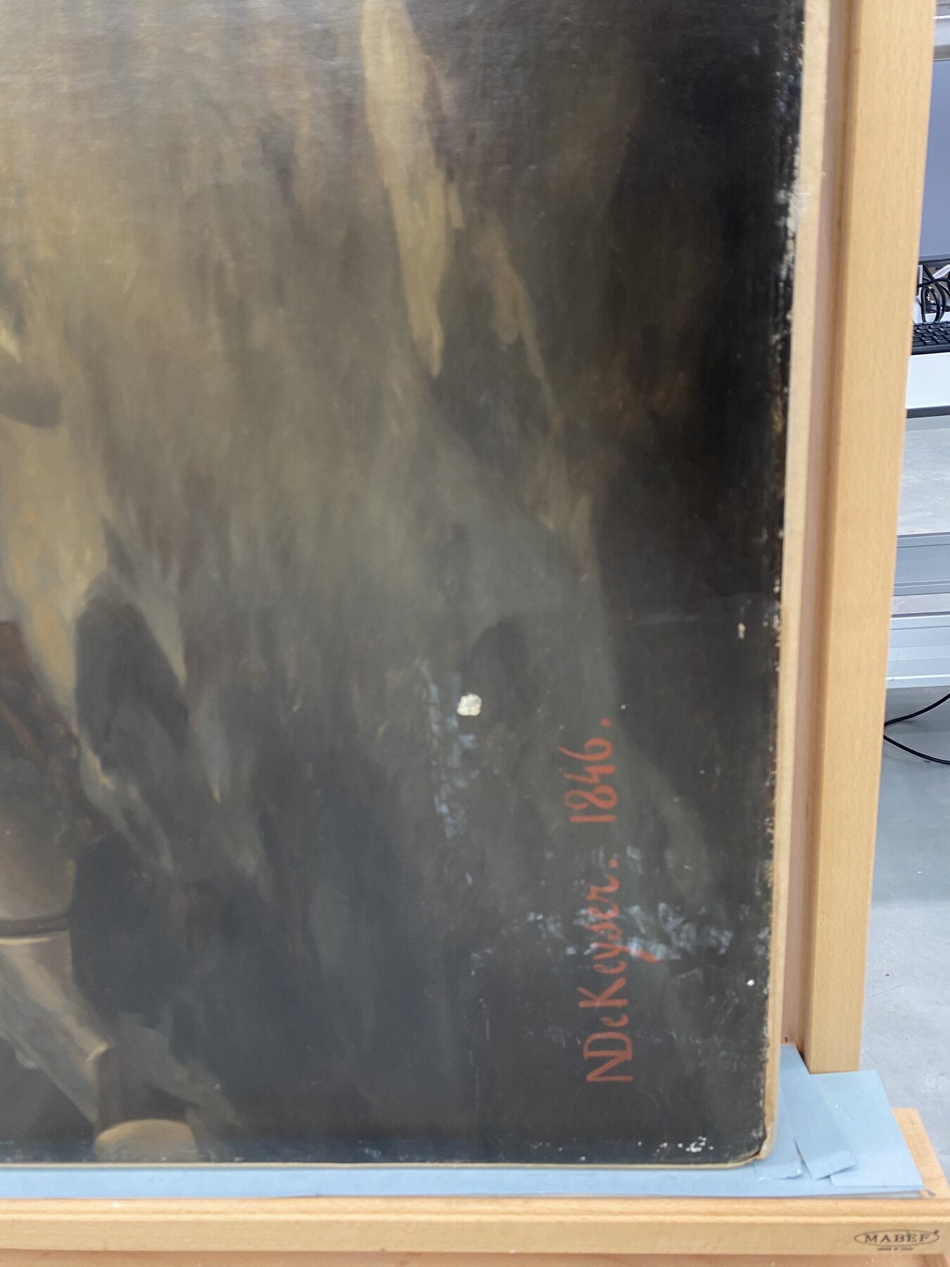 Carefully finished detail of a restored object
