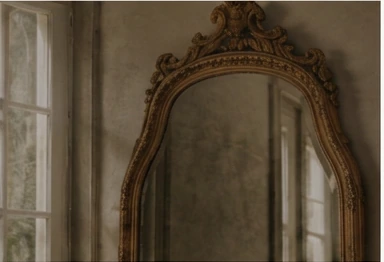 Ornate antique giltwood mirror offered by Art-Leap Amsterdam
