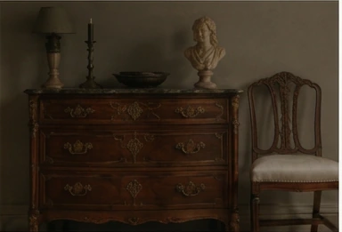Antique commode and carved chair from the Art-Leap antique furniture collection